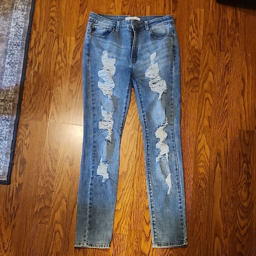 KanCan Distressed Blue Skinny Jeans